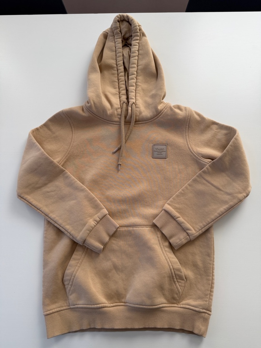Kids Tan Pullover Hoodie with Front Pocket